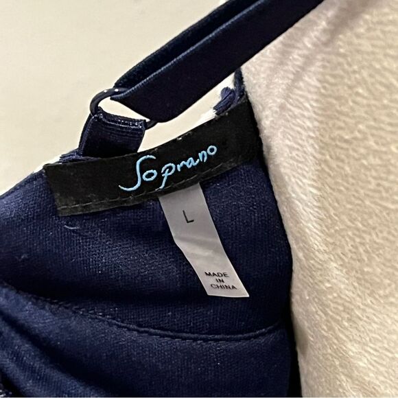 Soprano junior Striped halter Dress Skater Style size junior large - Picture 8 of 12